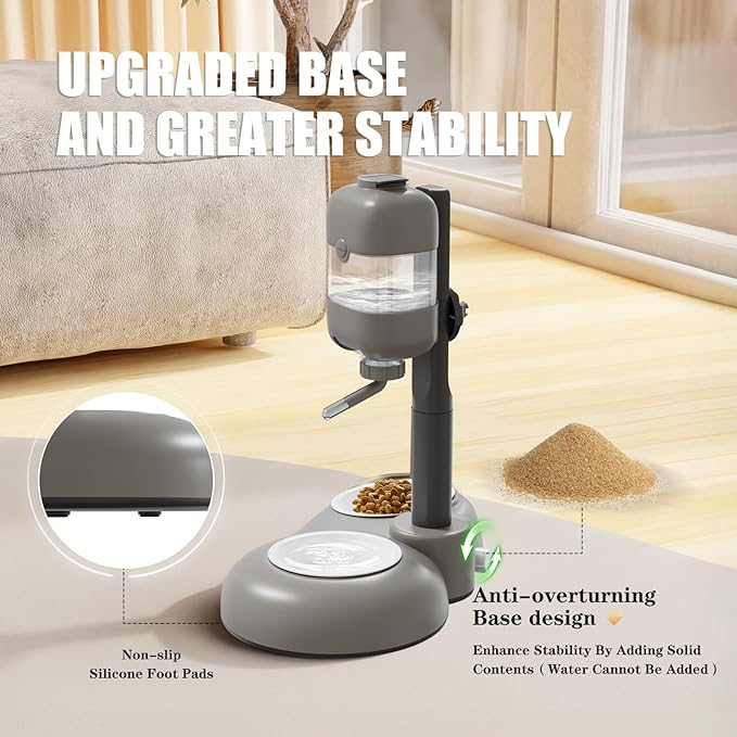 Puppy Bowls for Small Dogs,3 in 1 Bowl Set with Puppy Water Bottle and 2 Food Grade Ceramic Bowls,15°Tilted Dog Food and Water Bowl Set for Cats,Rabbits,Ferrets,Small Sized Dogs