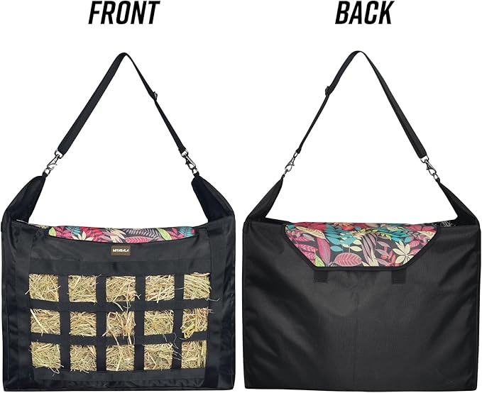 Hay Bag for Horses,Slow Feeder for Horse/Donkey/Goat, Premium 1680D Oxford Cloth,Easy to Fill and Hang with Extra Large Opening（Leaf）