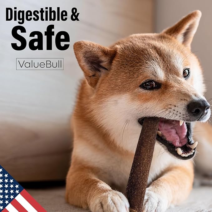 ValueBull USA Collagen Sticks for Dogs, 6 Inch Thick Chews, Natural Long-Lasting Dog Treats, 400 Count Wholesale Pack - Promotes Joint, Skin & Coat Health with Glucosamine and Chondroitin