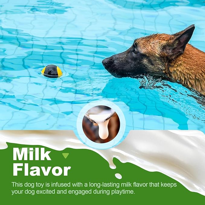 Squeaky Floating Dog Toy – Interactive Water Ball for Fetch & Pool Play, Durable Cognitive Ball for Smart Dogs,Ideal for Medium & Large Dogs