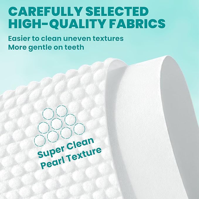 Dental Care Finger Wipes 120 Counts,Teeth Cleaning Finger Wipes for Dogs & Cats,Reduces Plaque & Supports Oral Freshness,Small Animal Stain Removers, Unscented