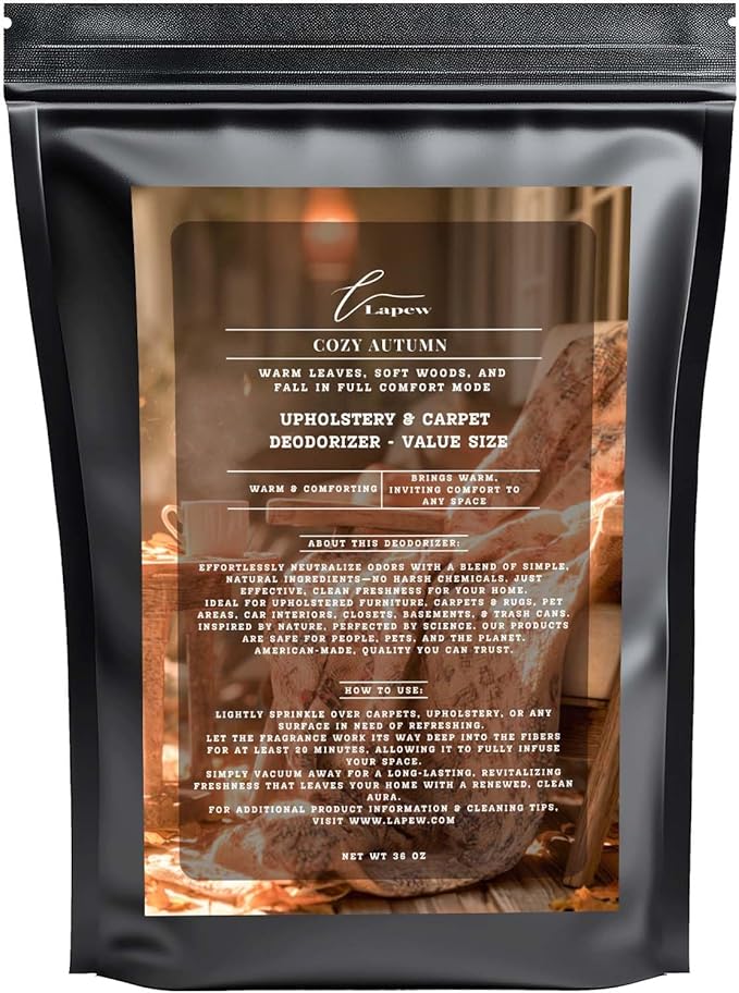 Cozy Autumn Carpet Freshener Powder Refill 36 oz | Powerful Odor Eliminator for Home | Upholstery Deodorizer | Carpet Deodorizer | Pet Urine | Cat Litter Box