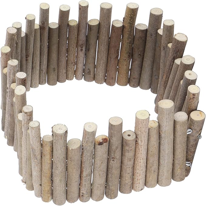 Ejoyous Hamster Wooden Bridge, Wood Ladder Hamster Fence Hideout Cage Bedding Climbing Toys for Syrian Hamsters Gerbil Small Animals (40CM Fence)