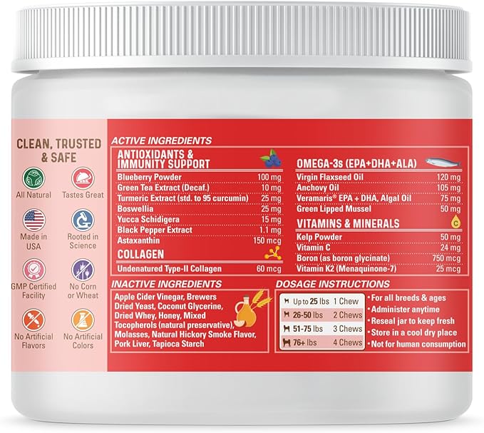 Bernie's Marvelous Mobility - Daily Total Joint Support for Dogs - 90 Soft Chews - Maintain & Rebuild Mobility, Supports Joint Tissue Health