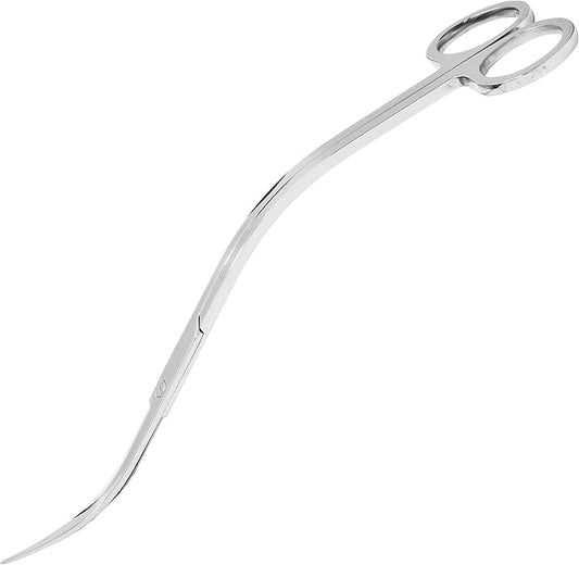 Mandala Crafts Extra Long Stainless Steel Curved Aquarium Scissors for Trimming Aquatic Plants – Wave Aquascape Scissors for Fish Tanks, Hospital Tanks, Goldfish Bowls, Aquariums, and Terrariums