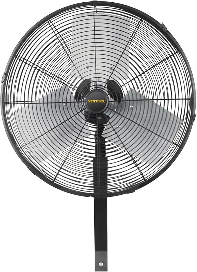 VENTISOL 20 Inch Wall Mount Fan Oscillating, 5500 CFM High Velocity Industrial Fans with 3 Speeds for Garage, Shop, Warehouse, Workshops, Cover Patio, ETL Listed