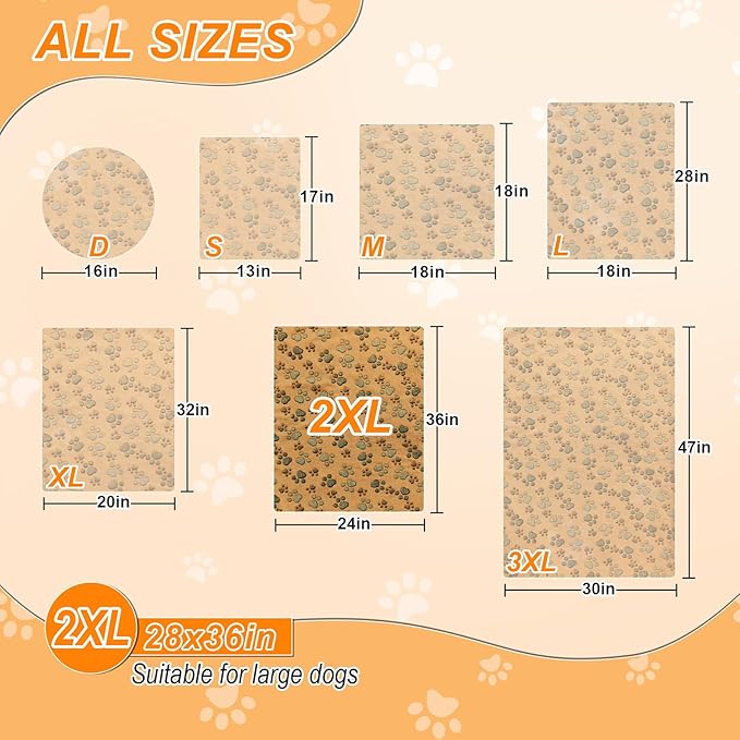 Large Dog Heating Pad 36×24 in for Dogs Smart Thermostat,Whelping Box for Dogs Metal Tube Waterproof Shell with Plush Cotton Cover Puppy Whelping Supplies -Apricot