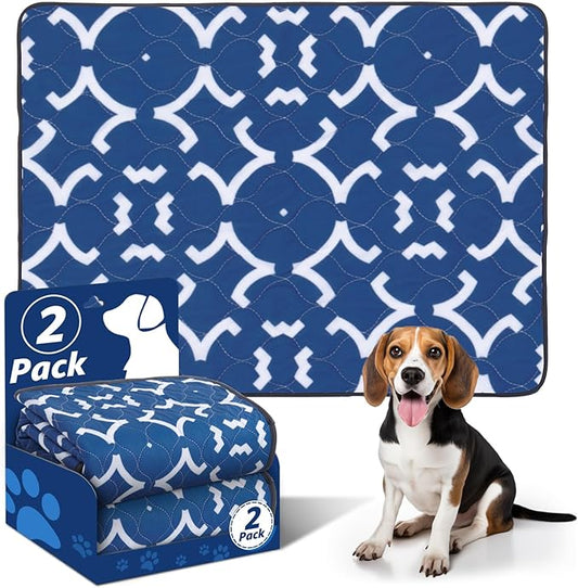 LOOBANI Washable Pee Pads for Dogs 18"x 24": 2 Pack Super Absorbent Reusable Puppy Pads Leakproof Whelping Pad, Waterproof Non-Slip Dog Training Pads for Floor, Crate, Potty, Sofa