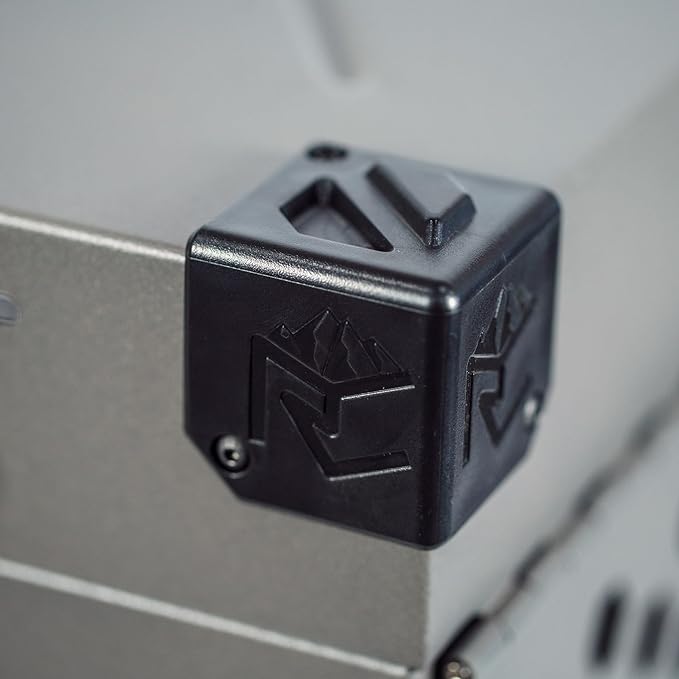 ROCK CREEK CRATES Collapsible Dog Crate: Meticulously Engineered, Durable Aluminum Construction, Non Slip Feet | 10 Year Warranty | Ideal for Indoor & Vehicle Use (White Snowfall, 30 Inch)