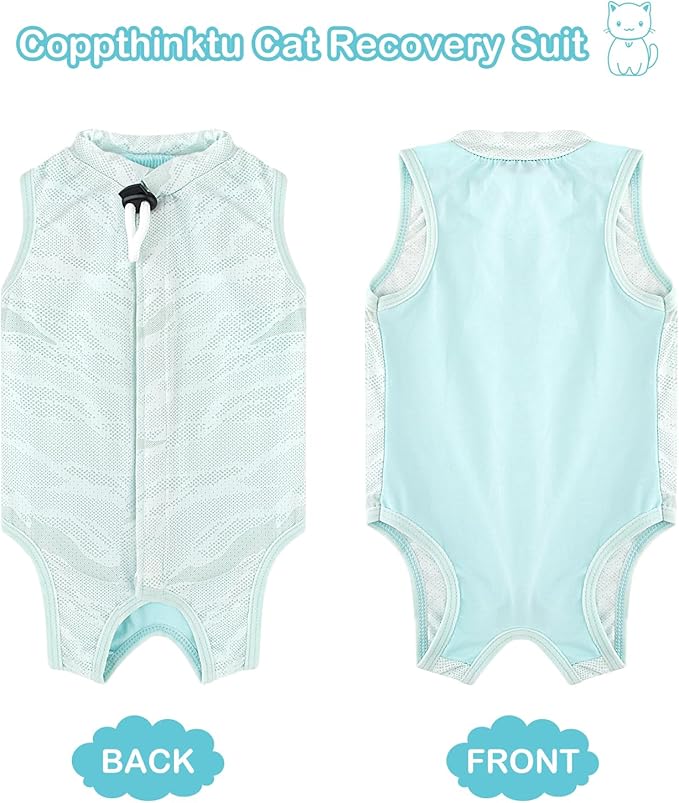 Cat Recovery Suit Cats Onesie After Surgery, Breathable Cats Surgery Suits Female for Abdominal Wounds, Kitten Recovery Suits E-Collar Alternative Cat Onesie After Spay Anti Licking