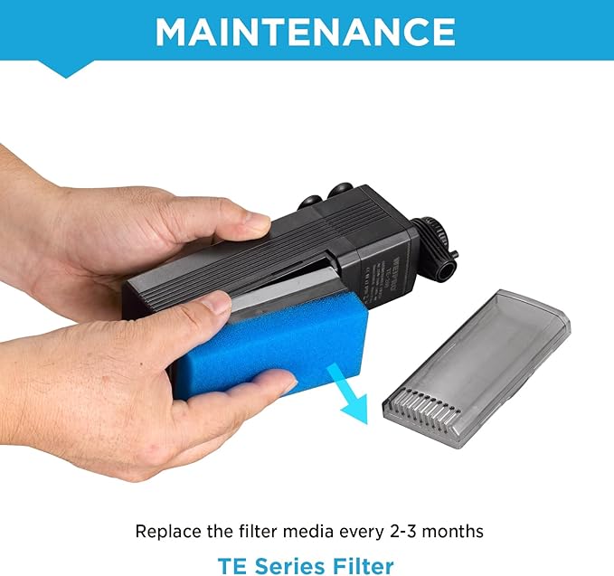 Replacement Cartridge for Fish Tank Filter TE-200 with Aquarium Filter Foam, Active Carbon and Ceramic Ring(TE200-S)