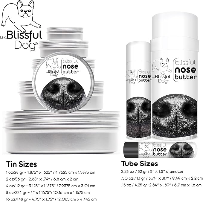 The Blissful Dog French Bulldog Black Masked Fawn Unscented Nose Butter - Dog Nose Butter, 0.15 Ounce