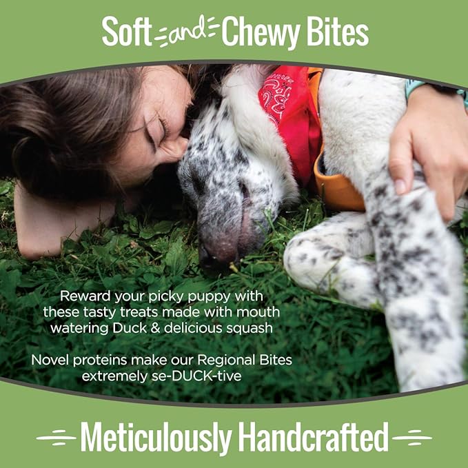 Smart Cookie All Natural Dog Treats - Duck & Squash - Training Treats for Dogs & Puppies with Allergies, Sensitive Stomachs - Soft Dog Treats, Chewy, Grain Free, Made in USA - 5oz, Pack of 3