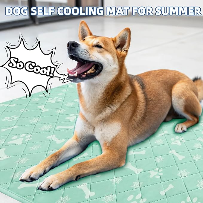 Homimp Self-Cooling Mat for Dogs, 6 Pack Washable Cooling Mat & Sleeping Pad, Reusable Waterproof Dog Pee Pads, Non-Toxic, Non-Slip Potty Pads for Whelping Litter Mat Puppy Supplies in Summer, 16"x20"