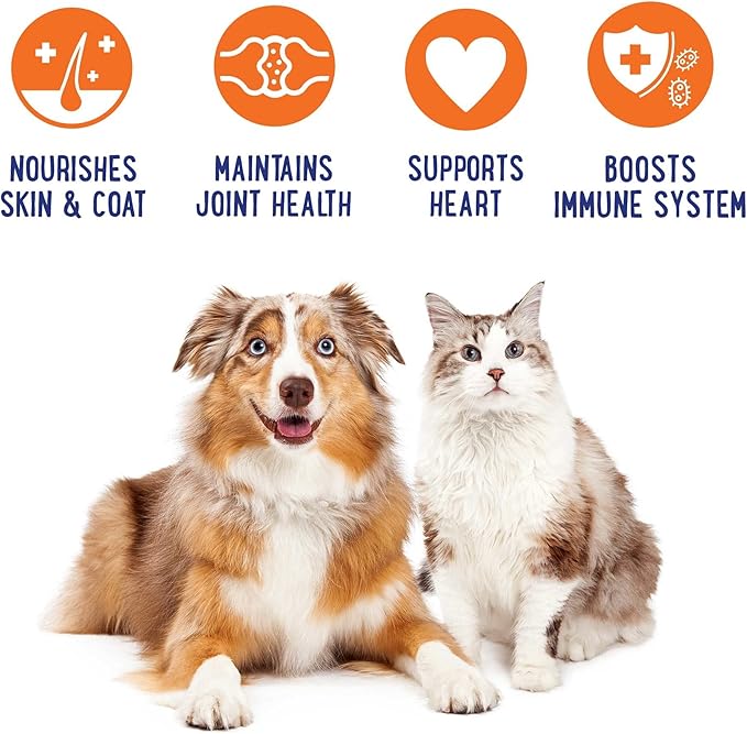 iHeartDogs Salmon Oil for Dogs and Cats - Nourishing Skin & Coat Omega 3 Fish Oil for Dogs Supports Allergy & Itch Relief, Heart Health and Joint Health - 32 oz