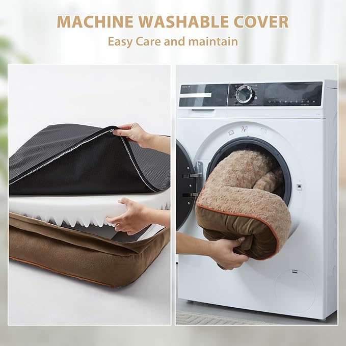 BFPETHOME Orthopedic Dog Beds for Large Dogs-Waterproof Sofa Dog Bed with Removable Washable Cover, Big Pet Bed with Waterproof Lining and Nonskid Bottom,Pet Bed for Large Dogs