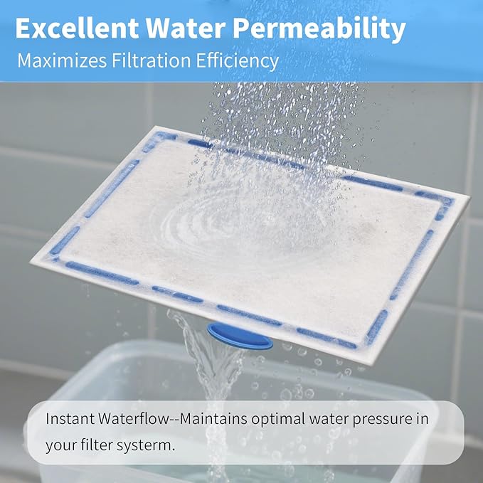 8 Packs Small Aquarium Filter Cartridges Replacement Filter Pad Compatible with QuietFlow E Internal Power Filter 10 and 1/2.5/5 Gallon Minibow Aquarium Filters