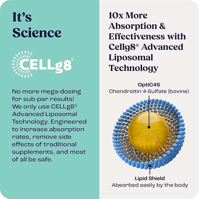 Summit Canine Joint and Mobility Supplement for Medium Dogs, All Natural Liquid Chondroitin, Liposomal Delivery for Arthritis, Hip & Joint Support Vitamin, (Dogs, 25-75lbs)