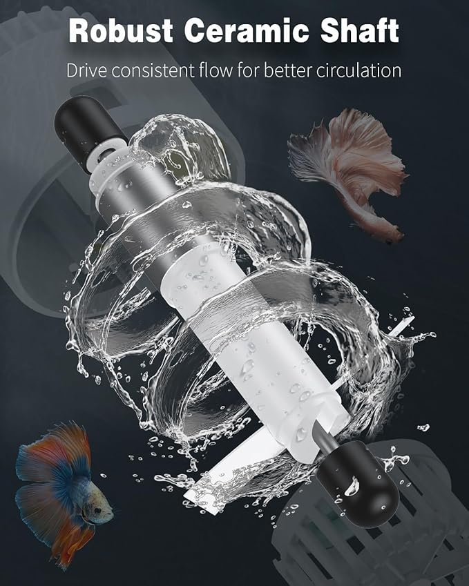 Pawfly Wave Maker for Aquarium, 800 GPH 3W Aquarium Powerhead, Quiet Submersible Wavemaker for Fish Tanks up to 50 Gallons, Water Circulation Pump with Strong Suction Cup Base