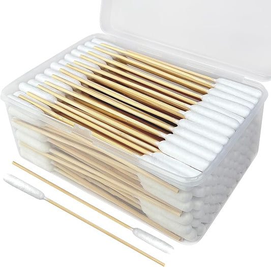 200 PCS Dog Ear Cleaning Kit; 6-Inch Large Cotton Swabs for Gentle & Effective Cleaning. Safe and Hygienic Pet Ear Cleaning Solution