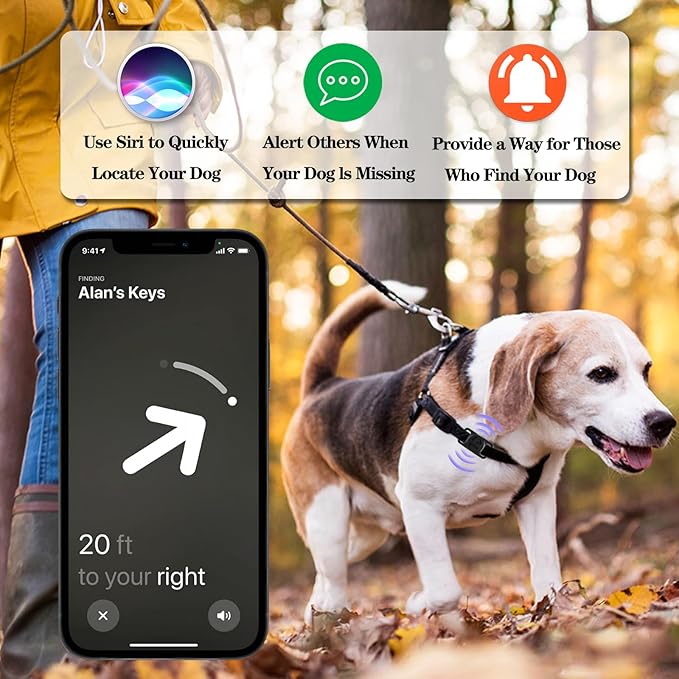 2 Pack Waterproof AirTag Dog Collar Holder Compatible with Apple AirTag, Silicone Hidden Loop Holder for Airtag Tracker, Anti-Lost Dog Collar Air Tag Accessories(Black,White)