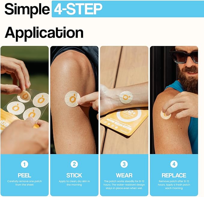 Natural DEEP Sleep Patches for Adults: 8-Hour Time-Release Formula for Sustained Rest & Superior Absorption W/Ashwagandha, Magnesium, Passionflower, Valerian Root, Lemon Balm & Chamomile