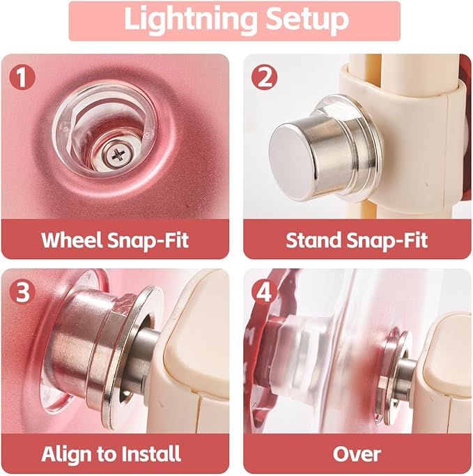 Super Silent Hamster Wheel 10.4 Inch, Magnetic Large Rat Wheel for Chinchilla, Gerbil, Guinea Pig, Cat, Mouse, Sugar Glider and Dwarf, Syrian Hamster Accessories (Tomato Red)