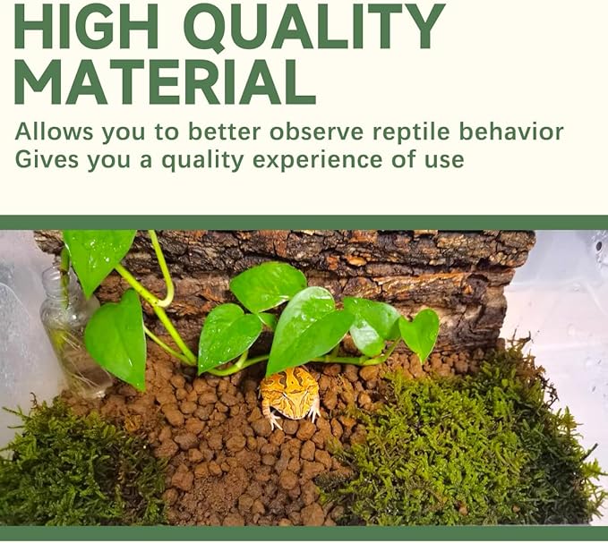 8 PCS Reptile Terrarium Plastic Clear Enclosure Portable Reptile Transport Box for Snakes, Frogs, Lizards, Insects, Scorpions, Geckos, Spiders Perfect Reptile Enclosure.