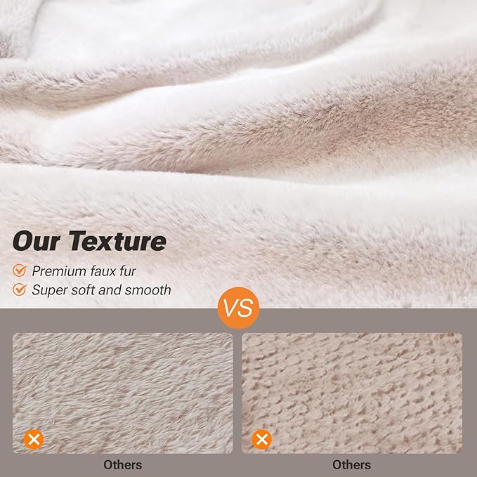 Soft Touch Orthopedic Dog Bed for Large Dogs with Faux Fur Top, Waterproof Pet Couch Bed with Removable Washable Cover and Supportive Foam Filling (Brown, Large)