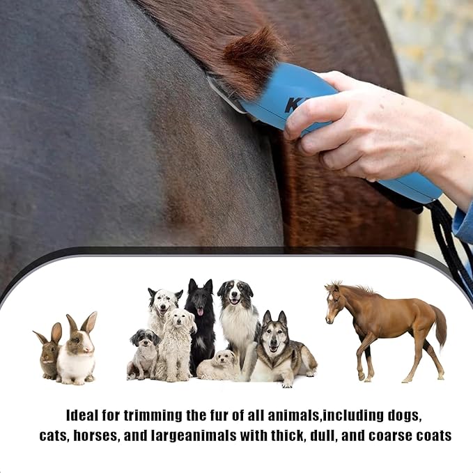 Wide Blades for Dog Grooming Blades Compatible with Andis Dog Clippers,5FW Dog Clipper Blades Compatible with Oster A5,Wahl km10 Dog Clippers for Horse Dog Cat Animals,Stainless-Steel Blade Sharp