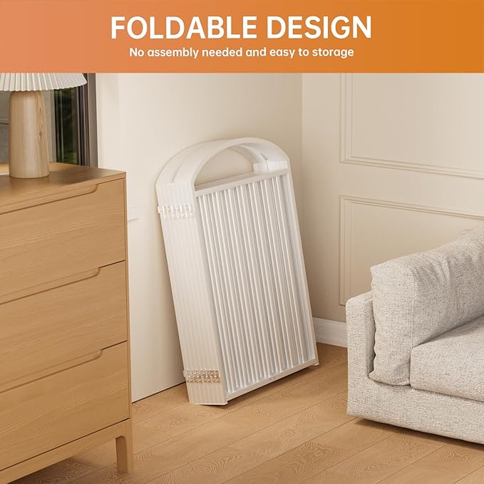 8 Panles Full Matel Freestanding Dog Gates with Door, 192"Extra Wide 32"Tall Free Standing Dog Pet Gate for Indoor & Outdoor. Foldable Pet Fences for Doorways, House, Stairs, Porch, Deck, Yard