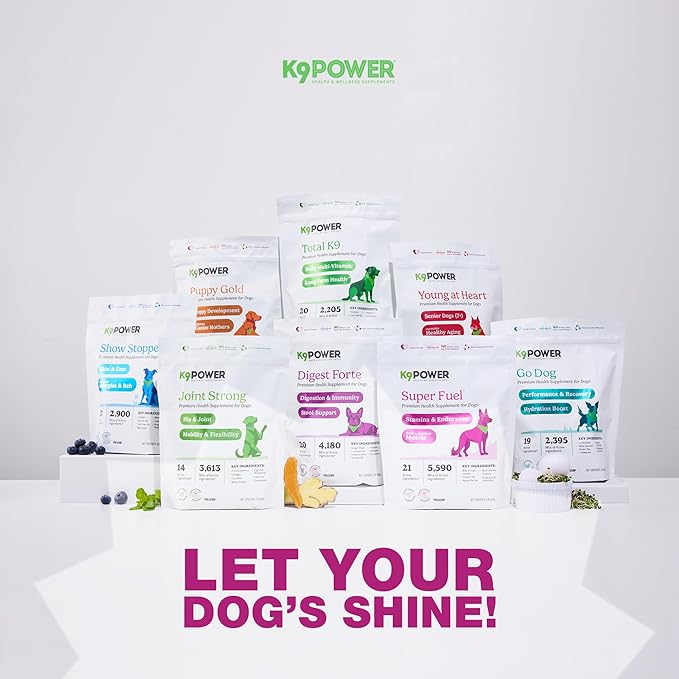 K9 Power Super Fuel for Dogs 1lb - Boosts Energy Levels - Supports Muscle Growth & Enhances Joint Health - Pack of 2