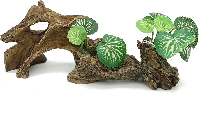 JIHAQUA Artificial Driftwood for Aquarium Decor Plastic Plant Branches Ornament for Fish Tank Decorations (Style C)