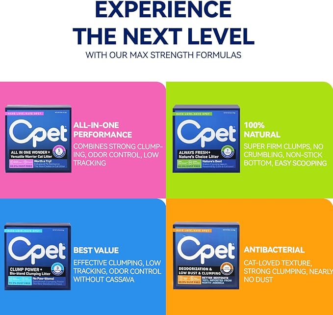 OPET Tofu Mixed Mixed Cat Litter - 36 LBS, Natural Sustainable Ingredients Quick Clumping Cat Litter, Flushable, Superior Odor Control, 99.9% Dust Free Kitty Litter (36 pounds, Fresh)