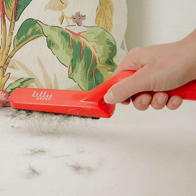 Lilly Brush Fluffy Pets Forever Furless Hair Remover | Gentle Bristled Brush for Home, Lint Brush, Furniture, Fabric & Rug Cleaner
