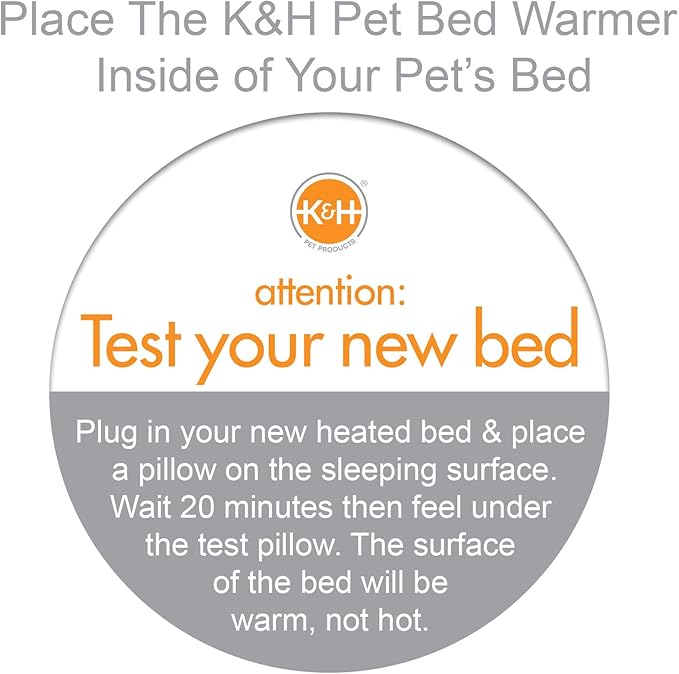 K&H Pet Products Bed Warmer - Automatic Temperature, Safety Listed - Extra-Large 25.5" x 15.75" (Pack of 12)
