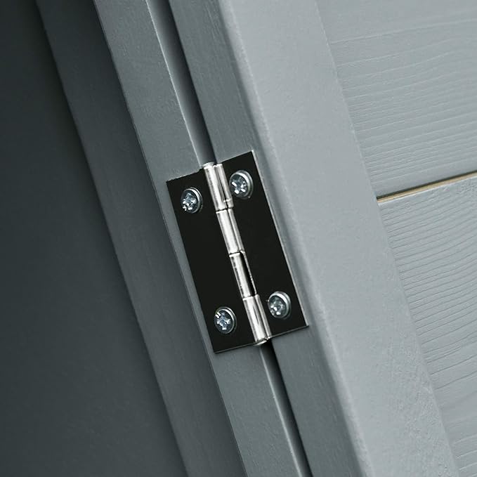 PawHut 46" x 24" Wooden A-Frame Outdoor Rabbit Hutch, Small Animal Cage, Bunny Hutch with Outside Run & Ventilating Wire, Gray