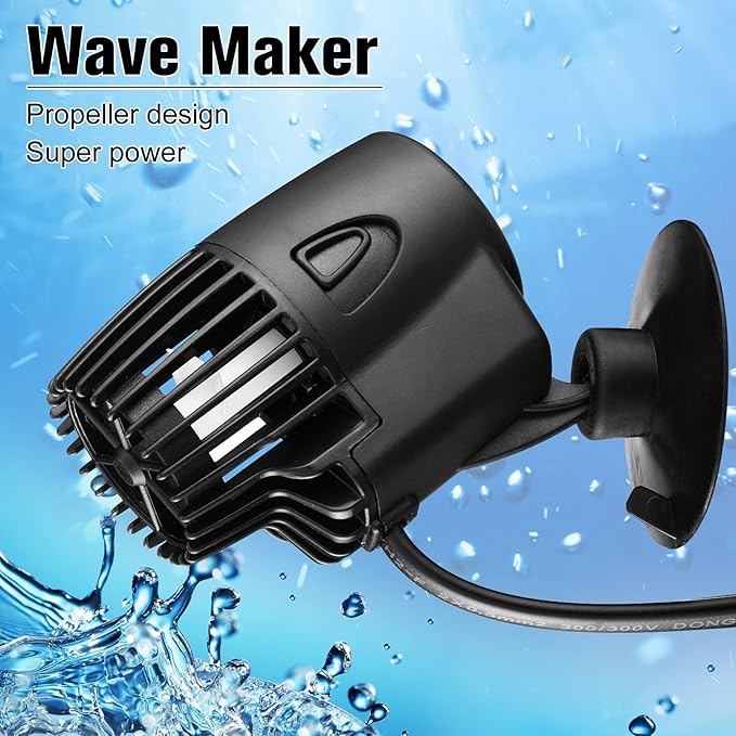 Zhengmy 4 Pcs 800 Gph Aquarium Circulation Pump with Magnetic Suction Base 360 Degree Rotating Wave Maker Submersible Aquarium Powerhead Wave Maker for 20-100 Gal Freshwater Saltwater Fish Tank