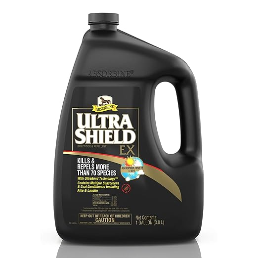 Absorbine UltraShield EX 128oz Insecticide, Kills & Repels Flies, Mosquitoes, Ticks, Fleas, Lice, Use on Horses, Dogs, Premises