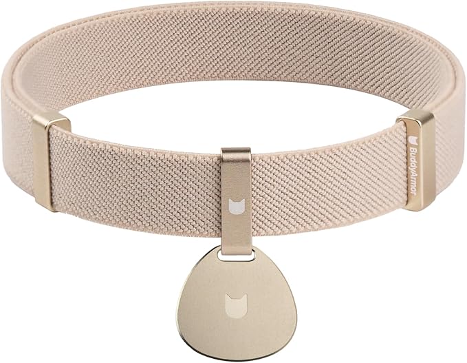 Safety Cat Collar and ID Tag Set - Elastic Quick Release Non Breakaway Personalized Anodized Aluminum Engraved Pet Name Tag, Lightweight for Kitten Small Large Cats