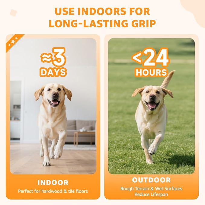 Paw Pads for Dogs Traction for Senior Dogs - Non Slip Sticky Dog Paw Protector Pads, Anti-Slip Adhesive Dog Paw Grip Pads Covers for Slippery Hardwood Floors to Prevent Slipping While Running Walking