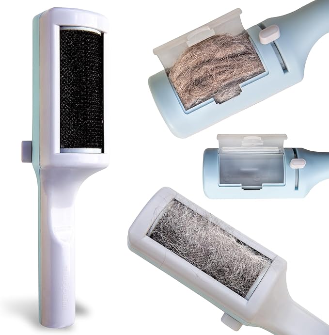 3 Packs Pet Hair Remover Roller Lint Brush and Reusable Lint Roller Dog & Cat Hair Remover for Rug, Furniture, Couch, Car, Carpet, Clothes and Bedding Multi-Surface Fur Removal Tool