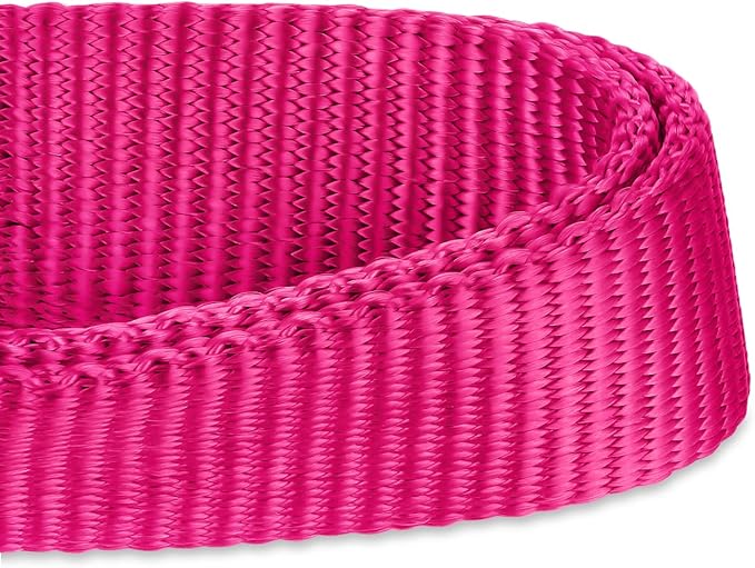 Hyhug Pets Solid Color Classic Regular Heavy Duty Basic Collar for Small Dogs, Unique Design Adjustment Triglide Slide (Buckle) Can Attached Name Tag Accessories. (Small, Rose Red)