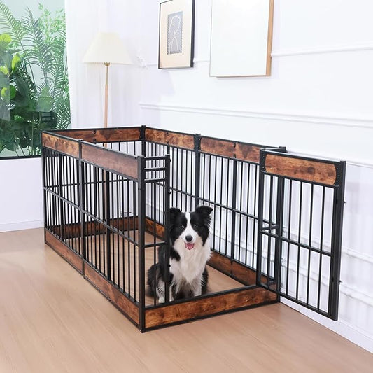 Dog Playpen, 31.5" Height Dog Pen Indoor, Heavy Duty, Safe and Sturdy, Furniture Style Puppy Pen