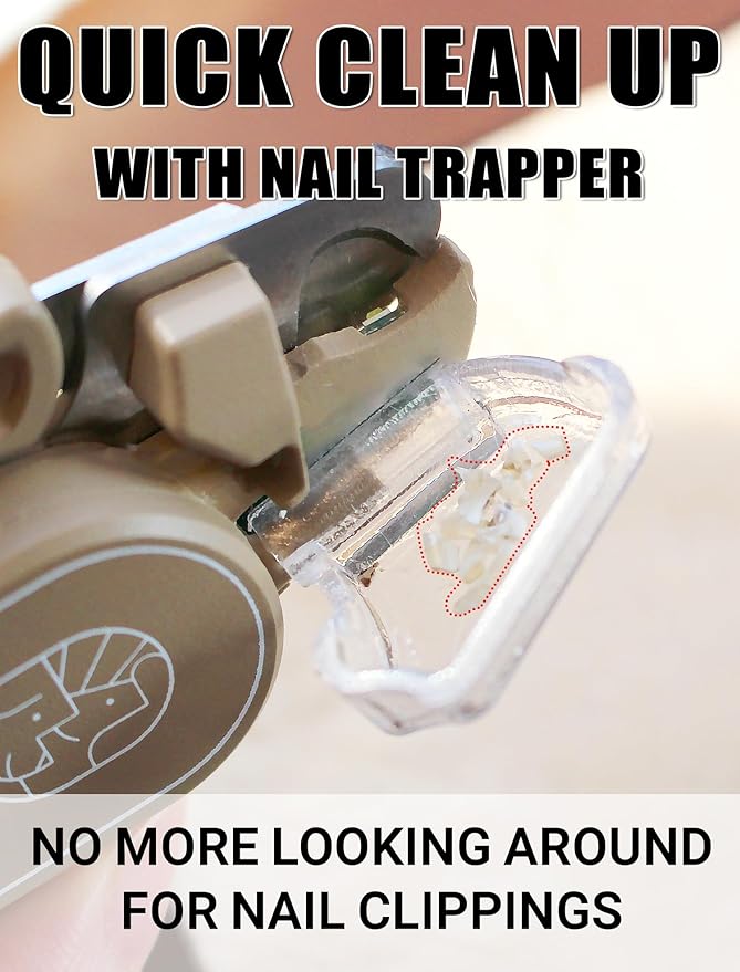 Cat Nail Clipper with LED Guide Light and Nail Trapper