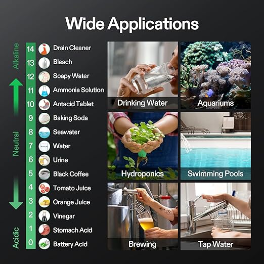 VIVOSUN Digital pH Meter, 0.01pH High Accuracy Pen Type pH Tester for Hydroponics, Household Drinking, Pool and Aquarium, UL Certified
