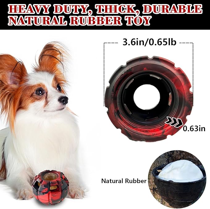 Yipetor Dog Toy, Frozen Dog Treats to Keep Dogs Busy, Interactive Treat Dispensing Dog Toy Puzzle, Interactive Chew Toys for Puppy Small Medium Dog, Power Chewer, Durable Rubber-Easy to Clean(Medium)