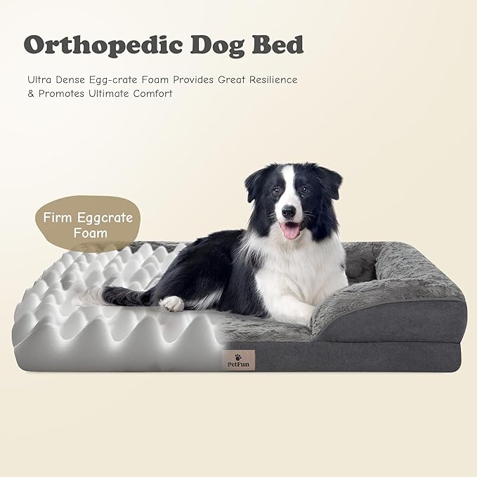 Orthopedic Dog Bed for Extra Large Dogs - XL Plus Waterproof Dog Sofa Beds, Supportive Foam Pet Couch Bed with Removable Washable Cover, Waterproof Lining and Nonskid Bottom