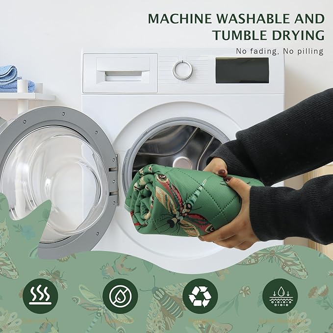 IEUUMLER Washable Pee Pads for Dogs, 2 Pack Insect Pattern Reusable Waterproof Puppy Potty Pads, Non-Slip Absorbent Pet Training Pads for Playpen Crate Bed EU014