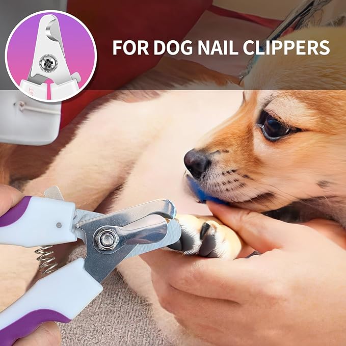 OneCut 4.7" Small Dog & Cat Nail Clipper Stainless Steel Cat Claw Trimmers for Rabbits, Guinea Pigs, Birds, Puppies, Kittens and Small Animals Pet Nail Clipper for Professional and Home Use (Pink)